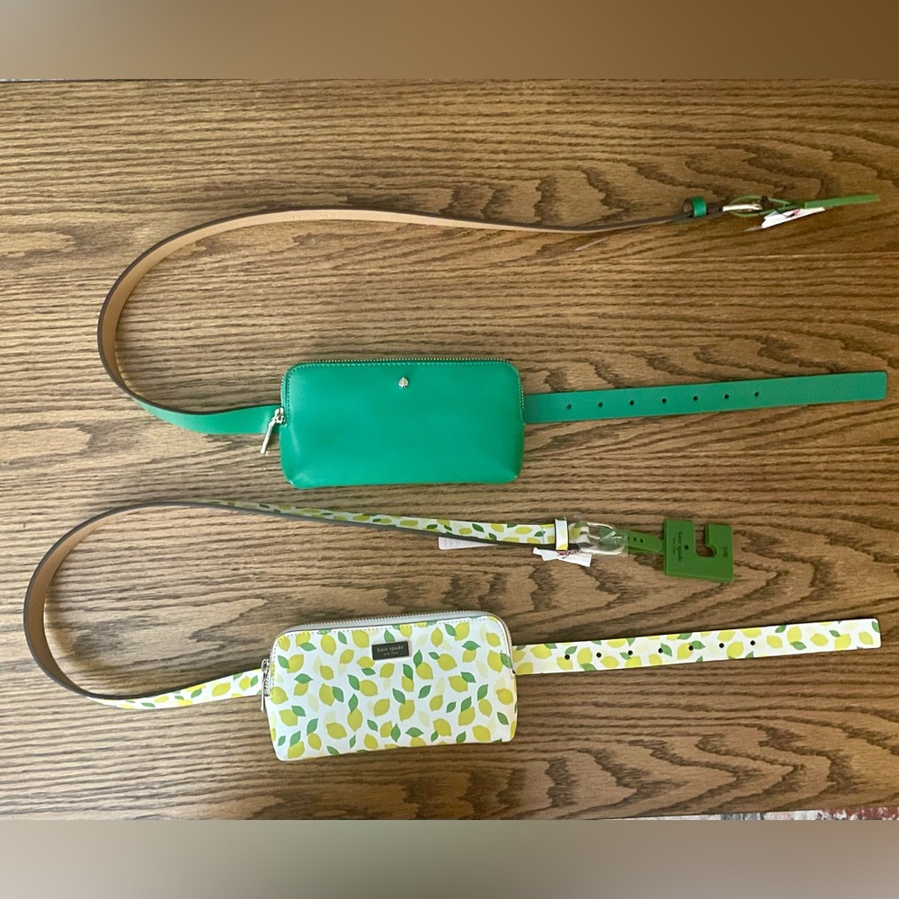 Kate Spade Belt Bag Set of Two, Lemon & Green NWT